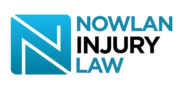 Logo for Nowlan Injury Law featuring a stylized 'N' in blue next to the text 